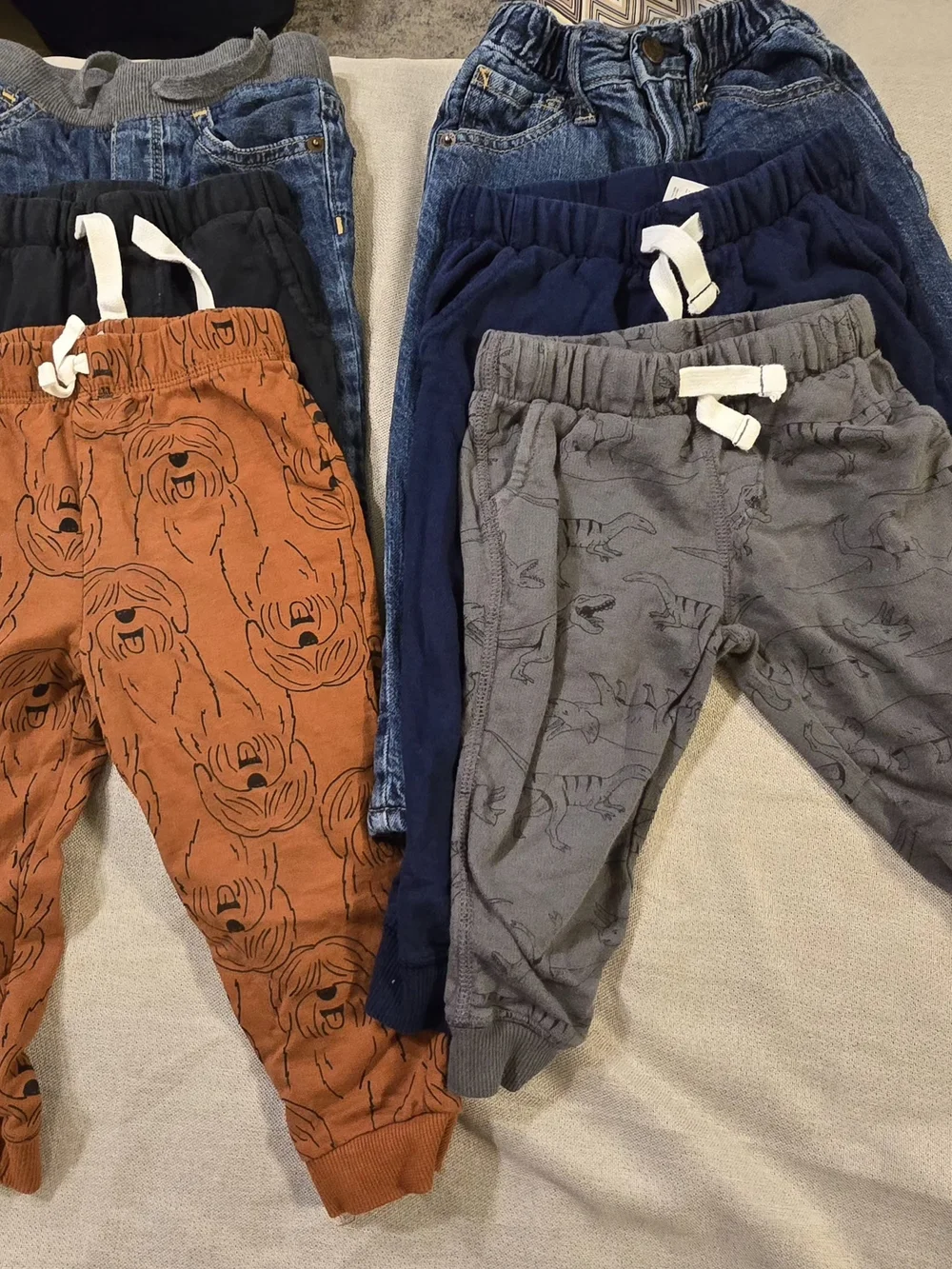 Toddler Boys Pants Lot Size 24 Months & 2T Carter's GAP Joggers Jeans 6 Pieces